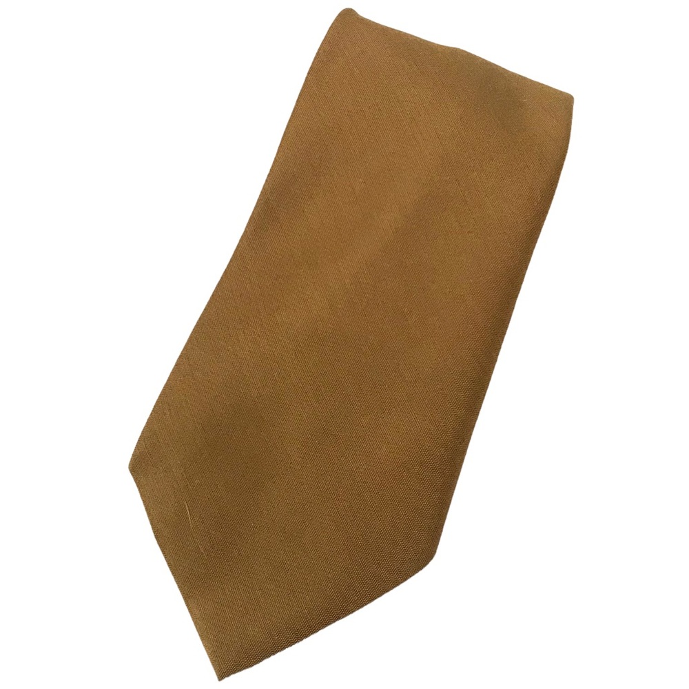 Tie Regal Dacron & Wool Solid Rust Brown Vintage